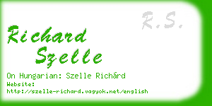 richard szelle business card
