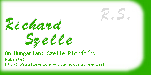 richard szelle business card